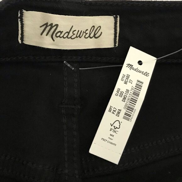 New! Madewell 10" High Rise Roadtripper Supersoft Davie Wash Knee Rip Jeans - Picture 12 of 14